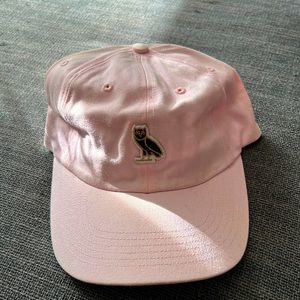 Baby Pink OVO owl detail sport cap hat